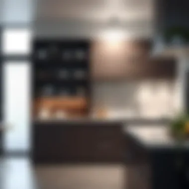 Modern Design of a Large Kitchen Hutch Modern kitchen hutch cabinet with sleek lines and minimalistic design