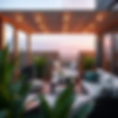 A stylish outdoor patio design visualized with innovative 3D technology