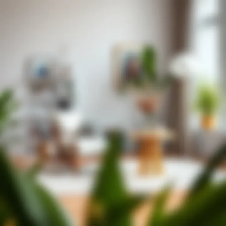 Contemporary lounge chair paired with a stylish side table and decor