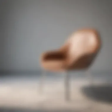 Contemporary vanity chair made from sustainable materials and innovative design