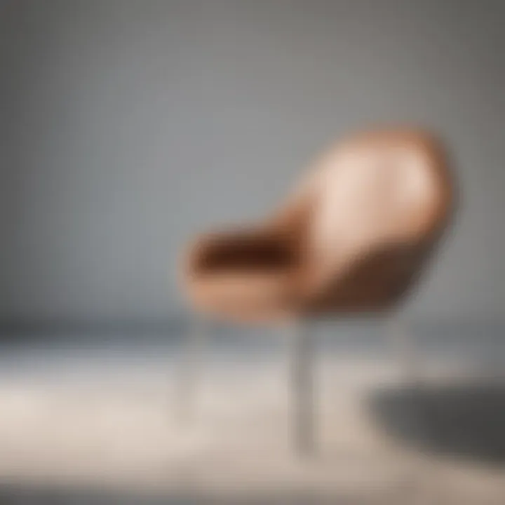 Contemporary vanity chair made from sustainable materials and innovative design