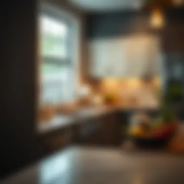 Installation of modern cabinet hardware in a kitchen