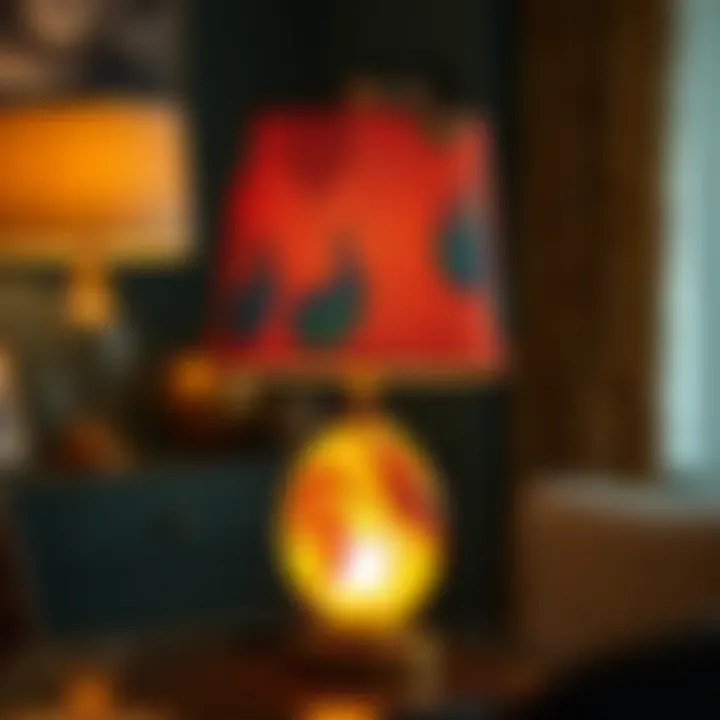 Artistic Table Lamp Designs Unique lamp design highlighting artistic features and colors