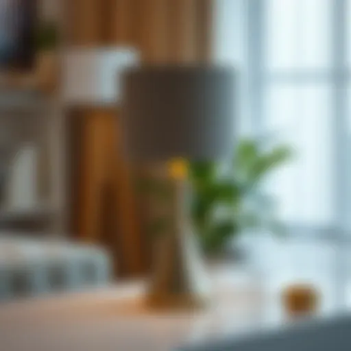 Elegant modern table lamp showcasing minimalist design