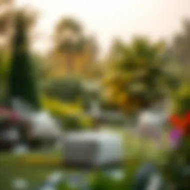 Elegant Bistro Set with Ottoman in a Serene Garden Elegant outdoor bistro set with ottoman in a garden