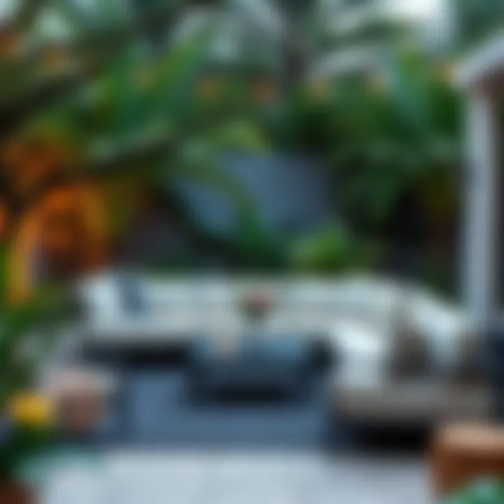 Contemporary Outdoor Aesthetics Stylish outdoor setting featuring oversized cushions in a contemporary design