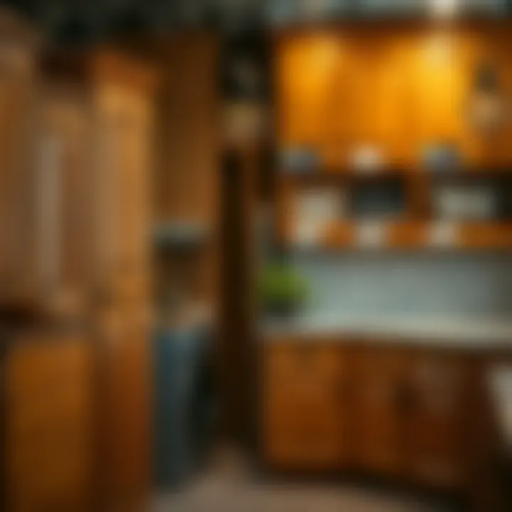 Comparative Analysis of Overstock Cabinets Features and Pricing Comparative display of overstock cabinets showcasing price tags and features