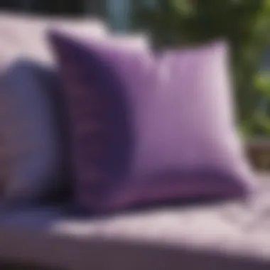 Durable materials used in purple outdoor cushion covers