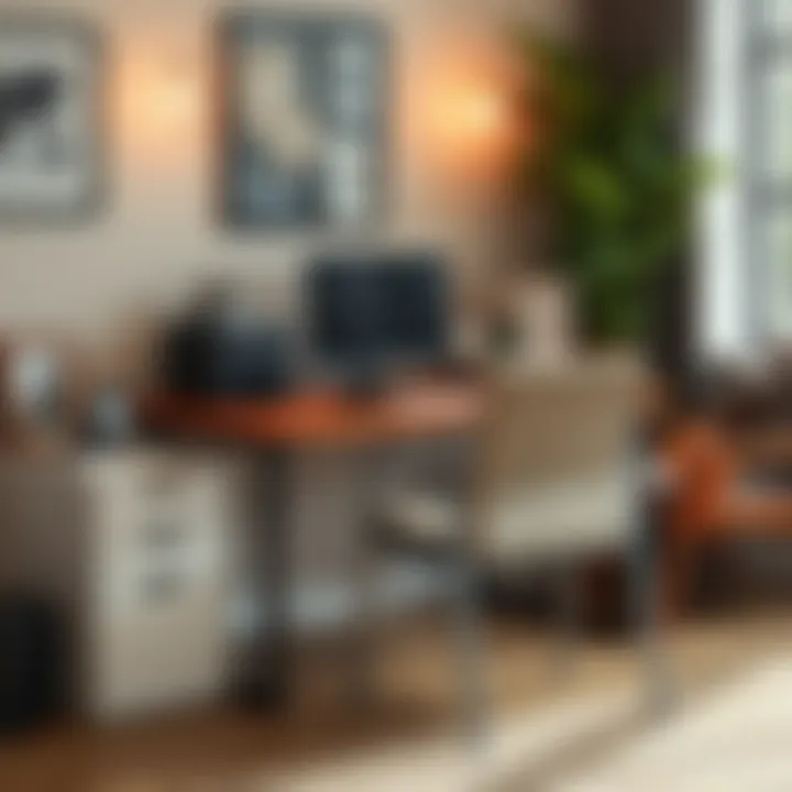 Functional layout showcasing the Realspace Magellan Desk with essential office items