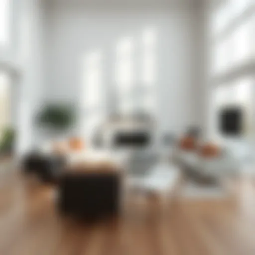 A serene Scandinavian living room featuring minimalist furniture and natural light.