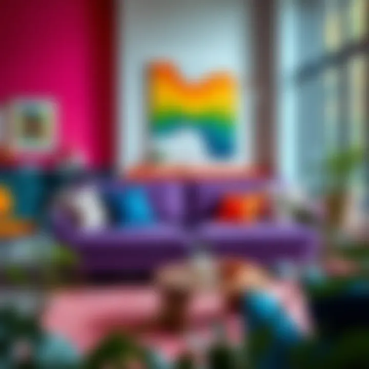 Vibrant Trends: Bold Sleeper Sofa in Contemporary Interiors Trendy sleeper sofa design with bold colors and patterns in a vibrant living space