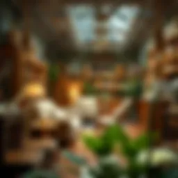 Charming boutique displaying handcrafted furniture