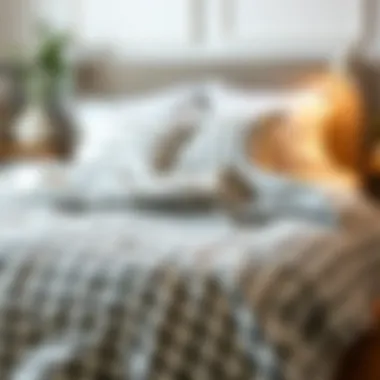 Elegant Striped Duvet Cover Elegant striped duvet cover on a beautifully made bed