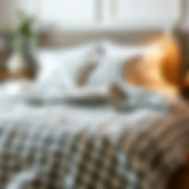 Elegant Striped Duvet Cover Elegant striped duvet cover on a beautifully made bed