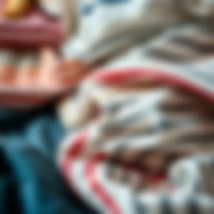 Fabric Textures of Striped Duvet Covers Close-up of various fabric textures for striped duvet covers