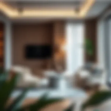 Contemporary extra wide side table with minimalist design