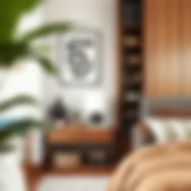 Functional extra wide side table used for storage in a compact space