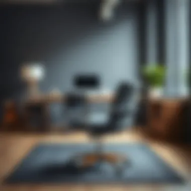 Stylish narrow desk chair with arms complementing a contemporary workspace