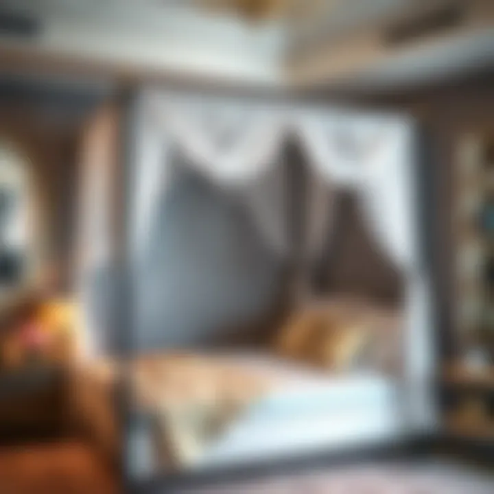 Stylish Design of Corner Canopy Bed Stylish corner canopy bed showcasing unique design elements