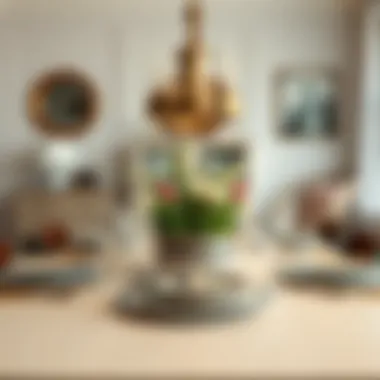 Artistic Dining Table Arrangement A beautifully arranged dining table featuring artistic plate sets