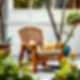 Elegant wooden patio chair design