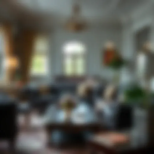 Elegant vintage Chesterfield sofa in a luxurious living room setting