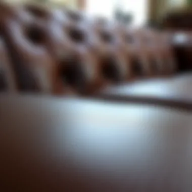 Leather Quality Close-Up Close-up of high-quality leather texture on a Chesterfield sofa