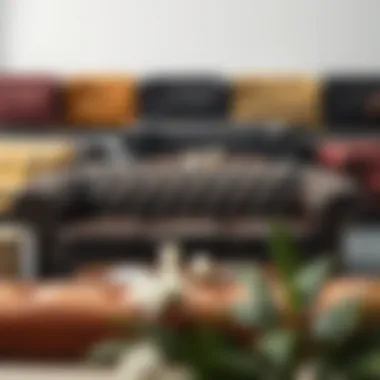 Chesterfield Sofa Collection Stylish arrangement of various used Chesterfield sofas on display