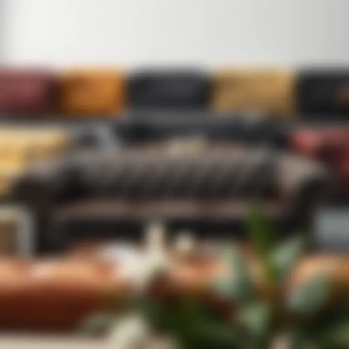 Chesterfield Sofa Collection Stylish arrangement of various used Chesterfield sofas on display