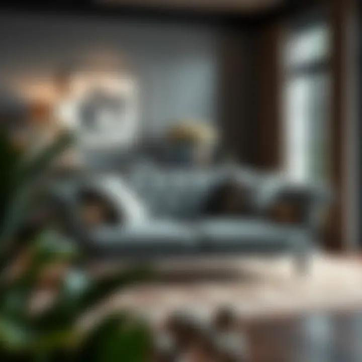 Elegant used settee in a modern living room setting