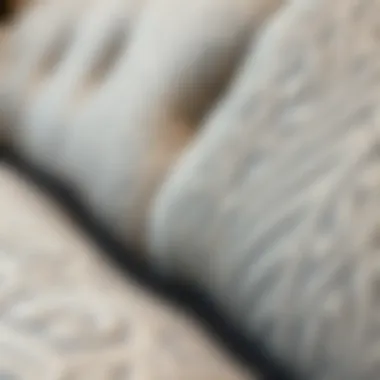 Close-up of fabric texture on a vintage settee