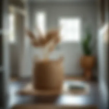 Enhancing Entryway Aesthetics with Seagrass Baskets Mdesign seagrass basket placed in a serene entryway