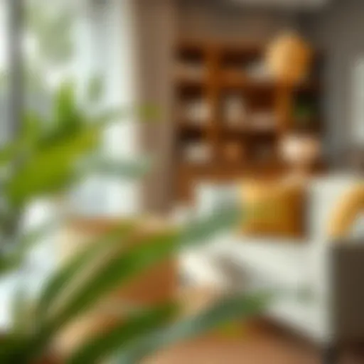 Stylish Mdesign seagrass basket in a modern living room