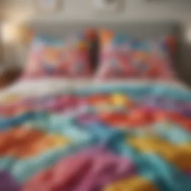 A selection of colorful bedding ideal for twin Montessori beds.