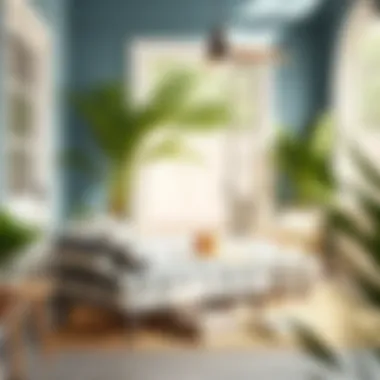 Modern Indoor Décor with Cabana Stripe Cushions Stylish indoor arrangement featuring cabana stripe chaise lounge cushions