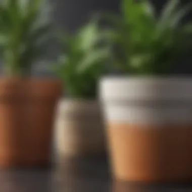 Eco-Friendly Materials in Extra Wide Plant Pots Close-up of the texture and materials used in extra wide plant pots, highlighting eco-friendly options.
