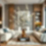 Elegant faux floral branches in a modern living room setting