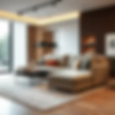 Sophisticated Design of a Fold-Out Couch Elegant fold-out couch in a modern living room setting