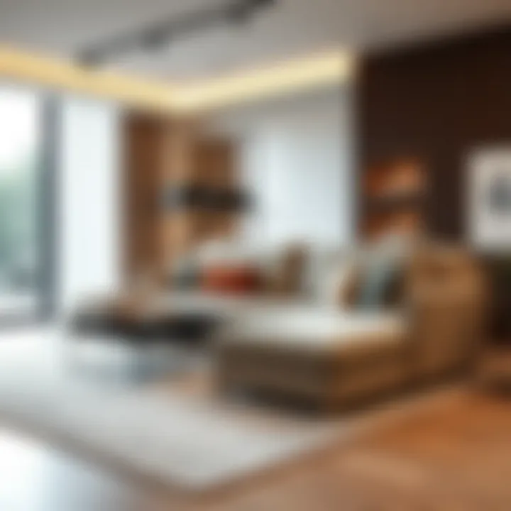 Sophisticated Design of a Fold-Out Couch Elegant fold-out couch in a modern living room setting