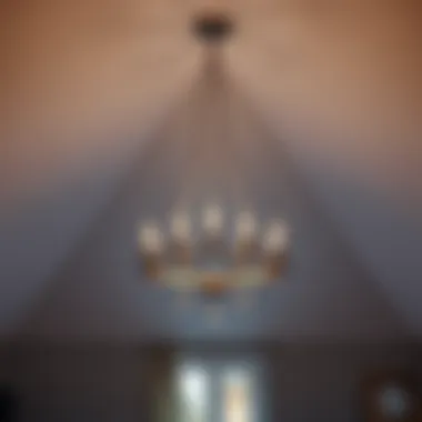 Modern Chandelier for Sloped Ceilings Modern chandelier design suited for sloped ceilings