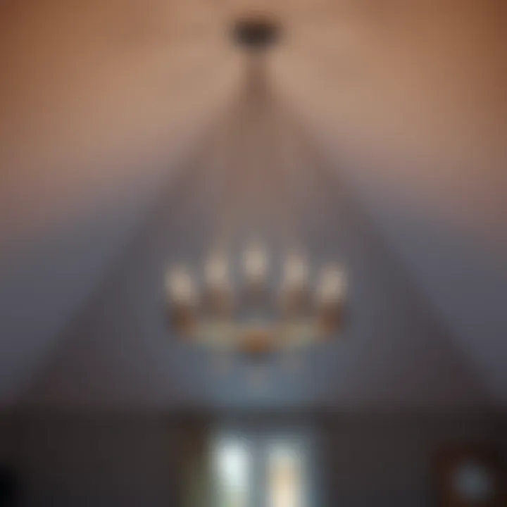 Modern Chandelier for Sloped Ceilings Modern chandelier design suited for sloped ceilings