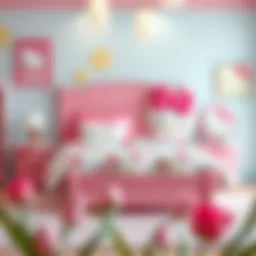 Hello Kitty full bed set featuring vibrant colors and playful designs