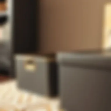 A close-up view highlighting the quality and details of a premium storage box