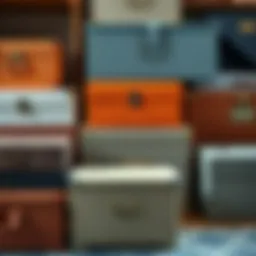 A diverse selection of storage boxes showcasing various styles and materials