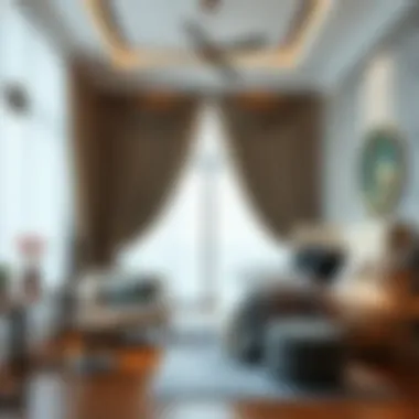 A Touch of Sophistication Stylish bedroom with layered faux silk curtains