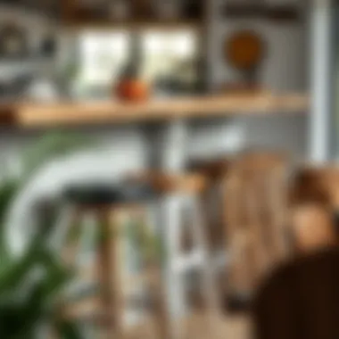 Exploring Material Diversity Variety of materials used in country farmhouse bar stools