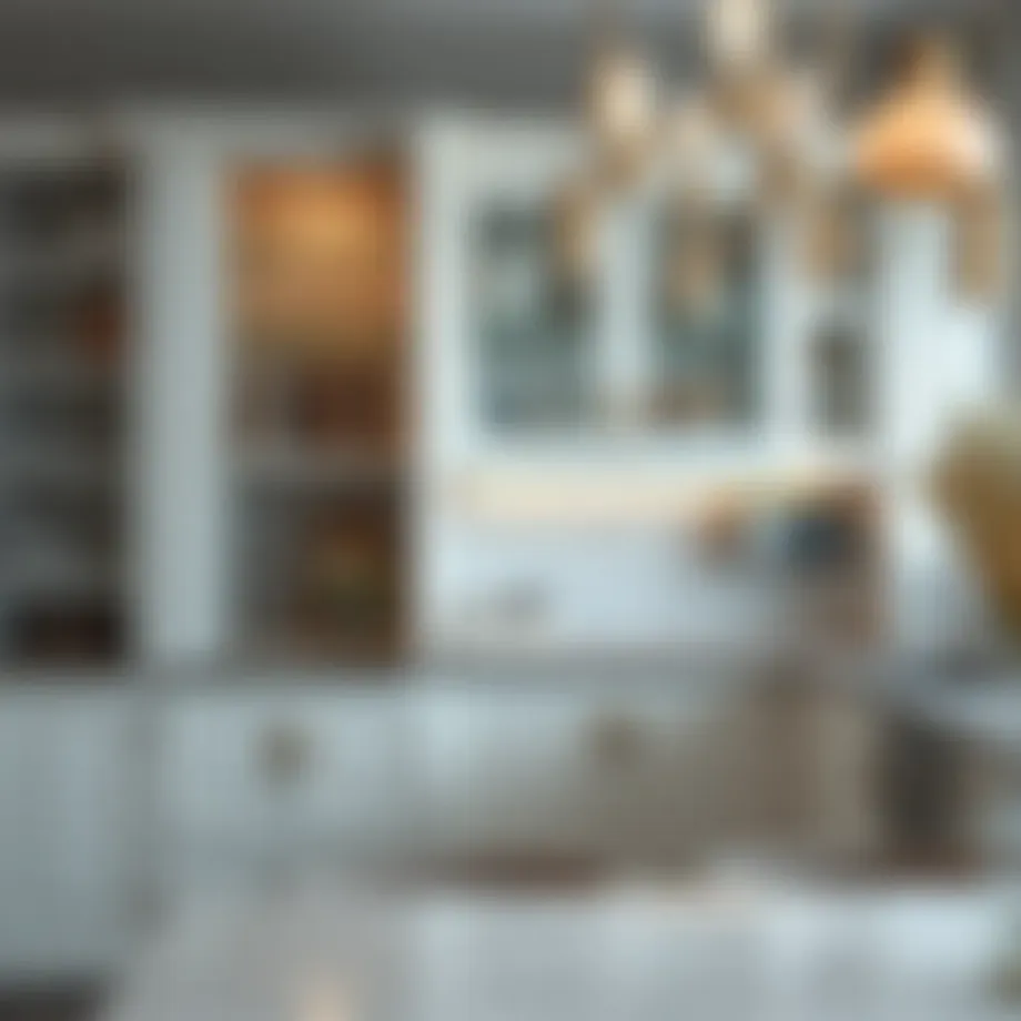 Elegant kitchen cupboard showcasing innovative storage solutions