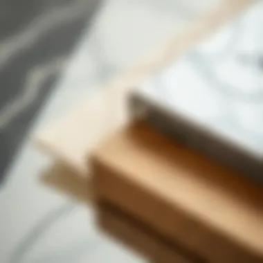 Close-up view of materials used in crafting mirror cabinet doors