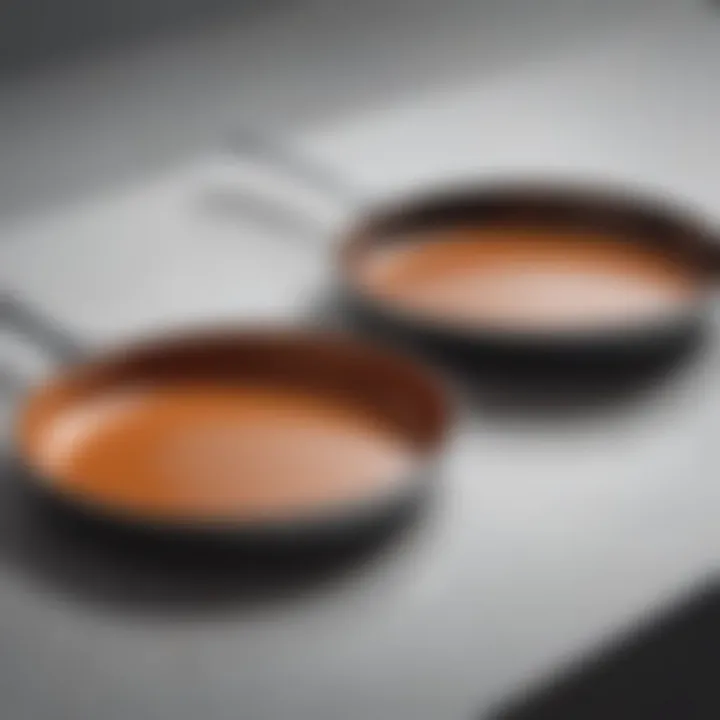 Different types of non-stick pans made from various materials