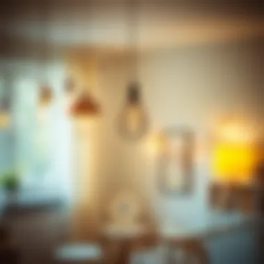 Creating a Cozy Atmosphere with Lighting Cozy nursery atmosphere illuminated by warm-toned hanging lights